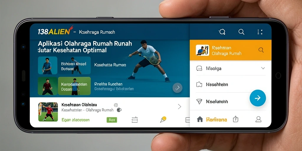 Screenshot antarmuka aplikasi 138ALIEN selama sesi olahraga rumah.