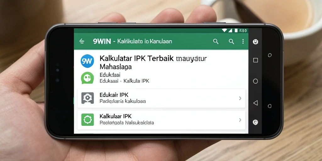 Tampilan antarmuka 9WIN dengan fungsi Kalkulator IPK yang user-friendly.