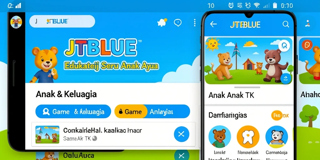 Antarmuka menarik dan interaktif dari aplikasi Game Anak TK.