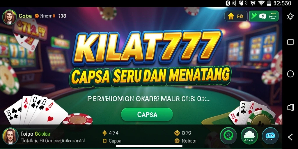 Antarmuka KILAT777 yang intuitif dan memanjakan mata.