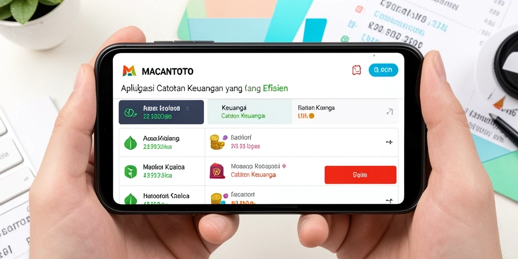 Antarmuka sederhana dan intuitif dari aplikasi Catatan Keuangan MACANTOTO.