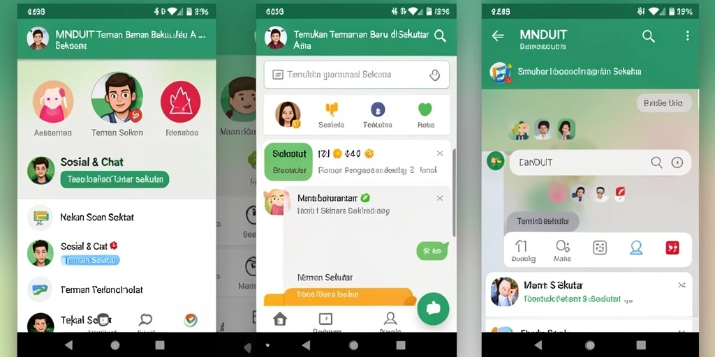 Tampilan antarmuka aplikasi MNDUIT yang menarik dan mudah digunakan.