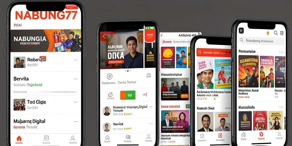 Antarmuka modern dan mudah digunakan dalam aplikasi Majalah Digital.