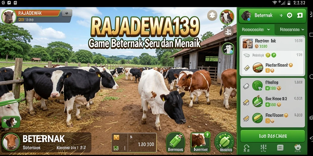 Tampilan antarmuka menarik dari game Beternak RAJADEWA138.