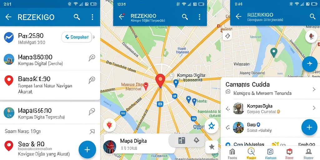 Antarmuka intuitif dari aplikasi Kompas Digital REZEKIGO.